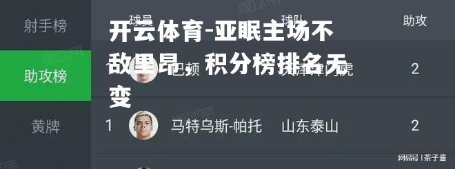开云体育-亚眠主场不敌里昂，积分榜排名无变